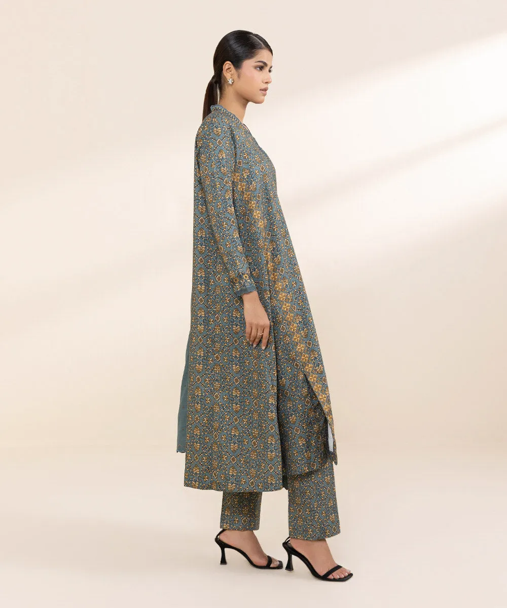 3 Piece - Embroidered Linen Suit
