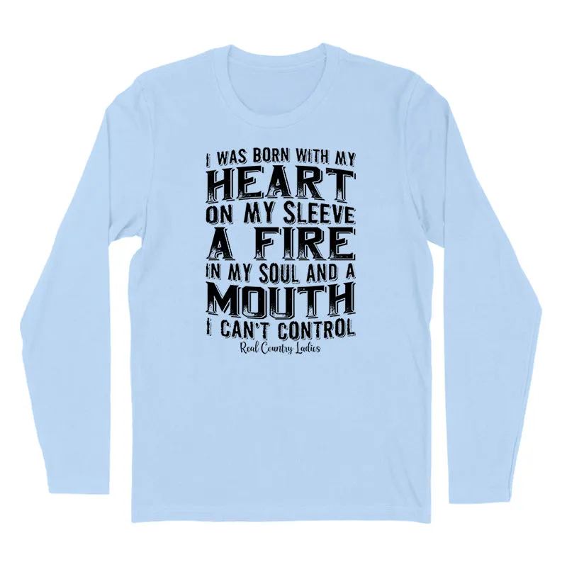A Mouth I Can't Control Black Print Hoodies & Long Sleeves