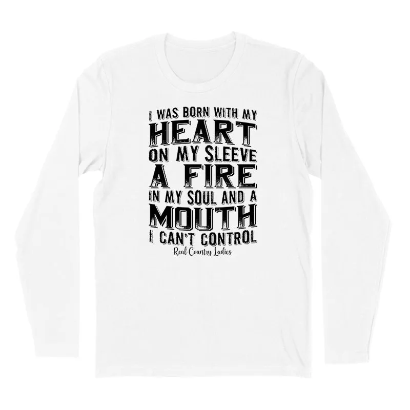 A Mouth I Can't Control Black Print Hoodies & Long Sleeves