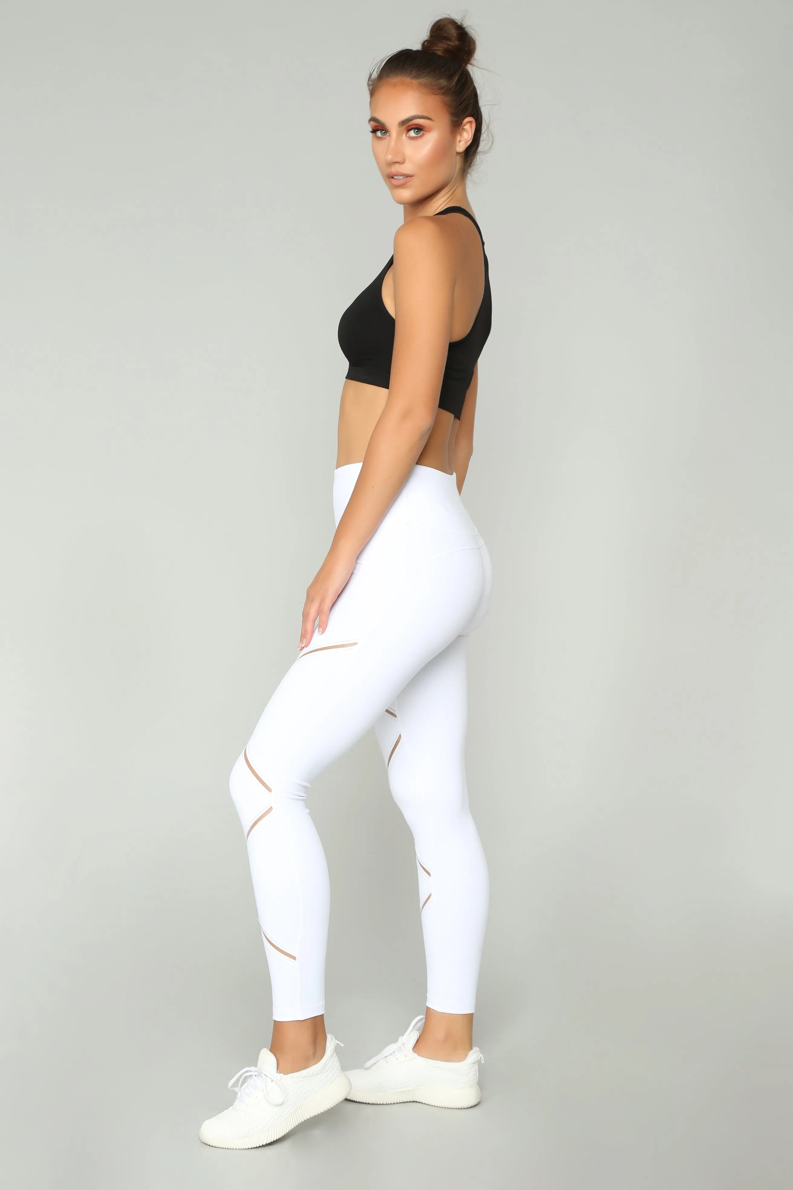 Anastacia High Rise Leggings - White