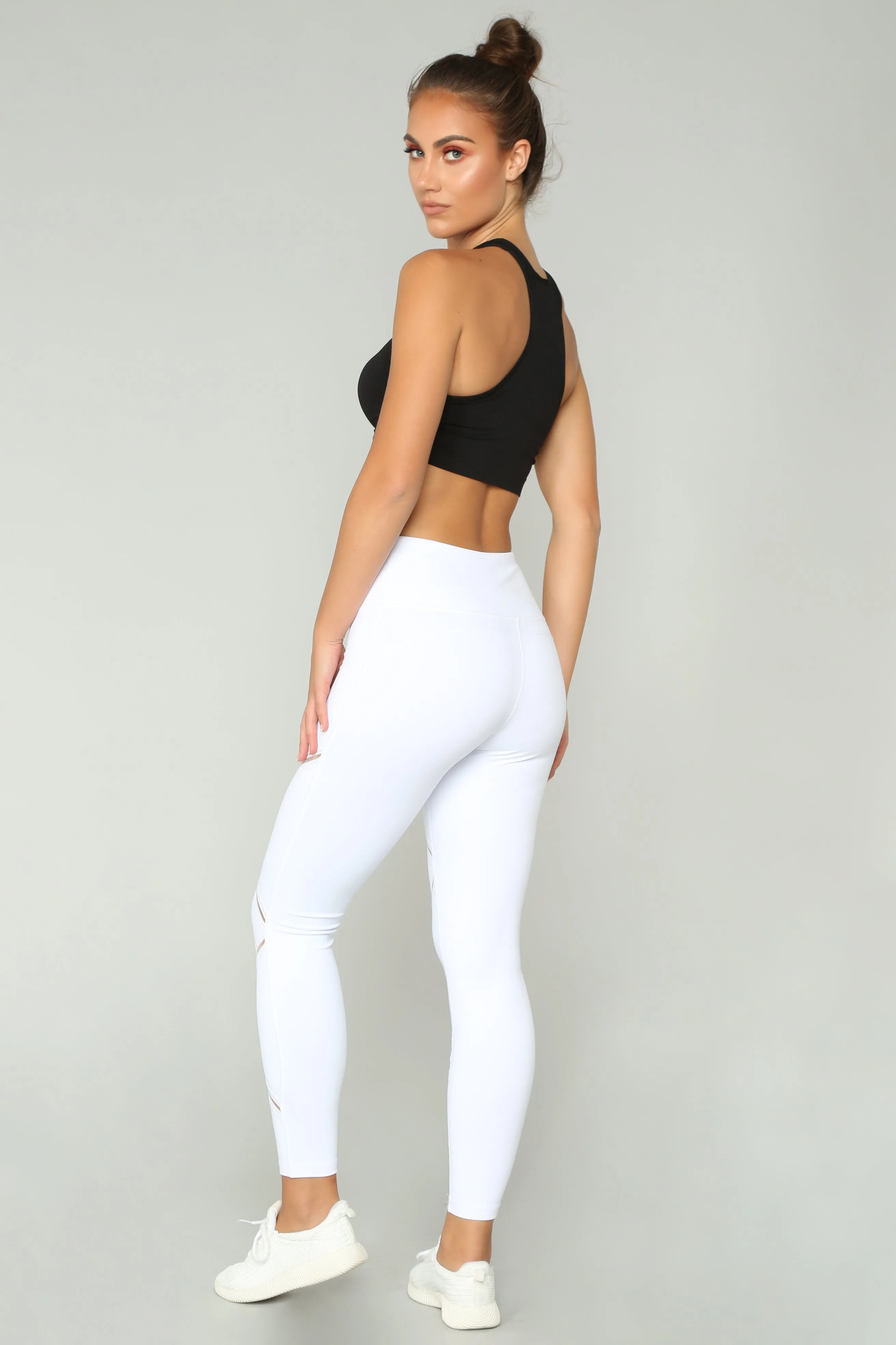 Anastacia High Rise Leggings - White