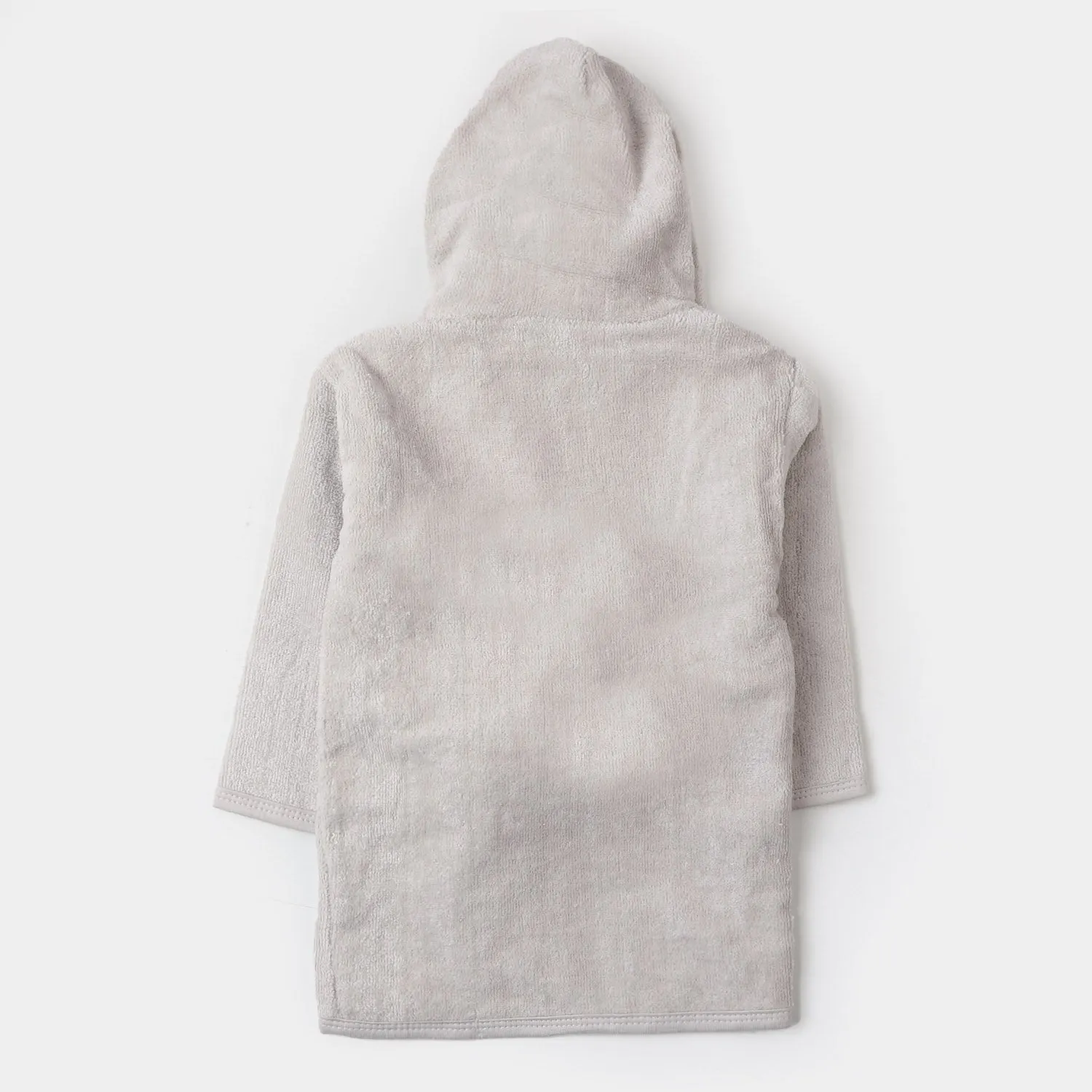 Baby Cotton Hooded Bath Gown - Grey