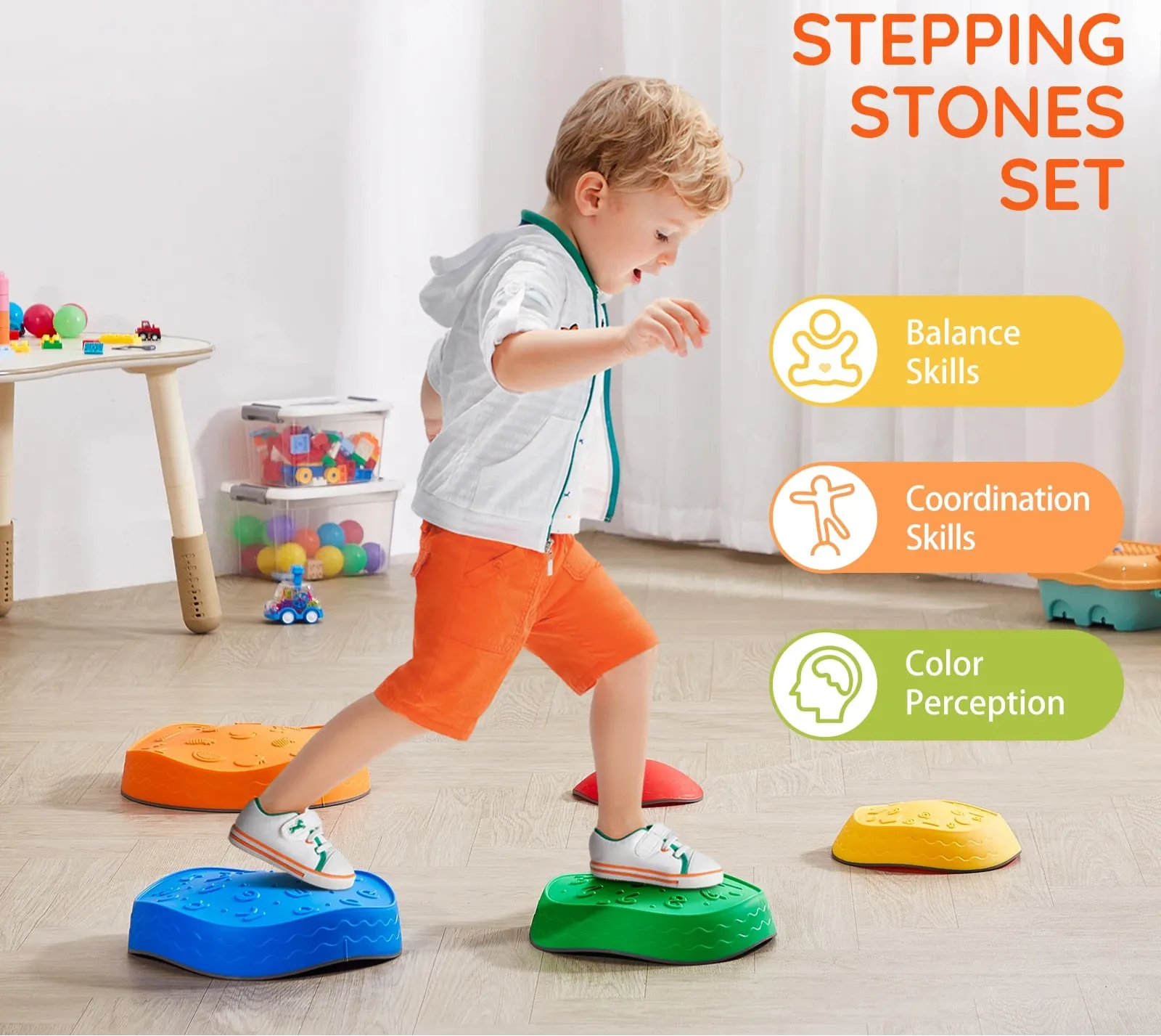 Balance Stepping Stones Sensory Training Toys For Kids
