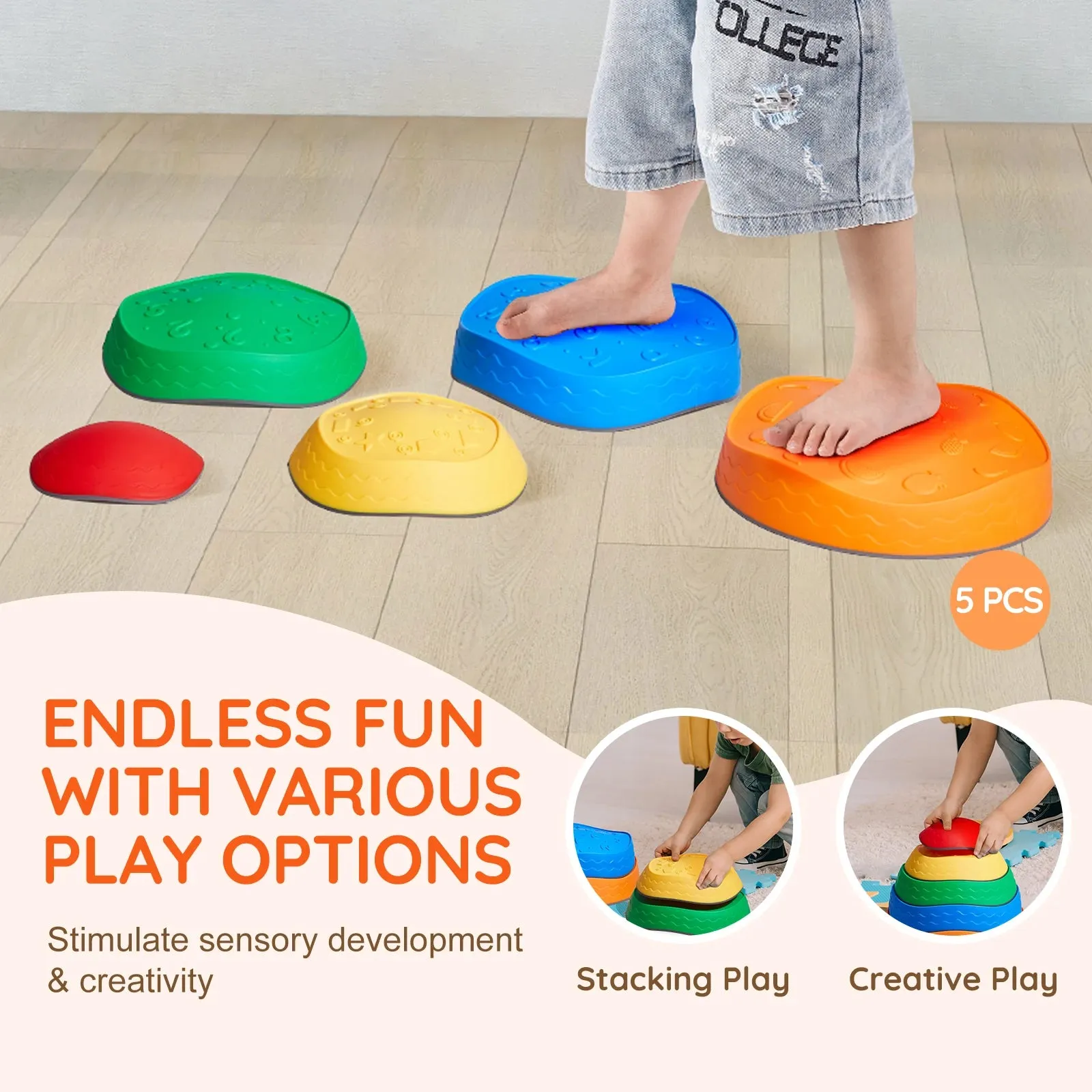 Balance Stepping Stones Sensory Training Toys For Kids