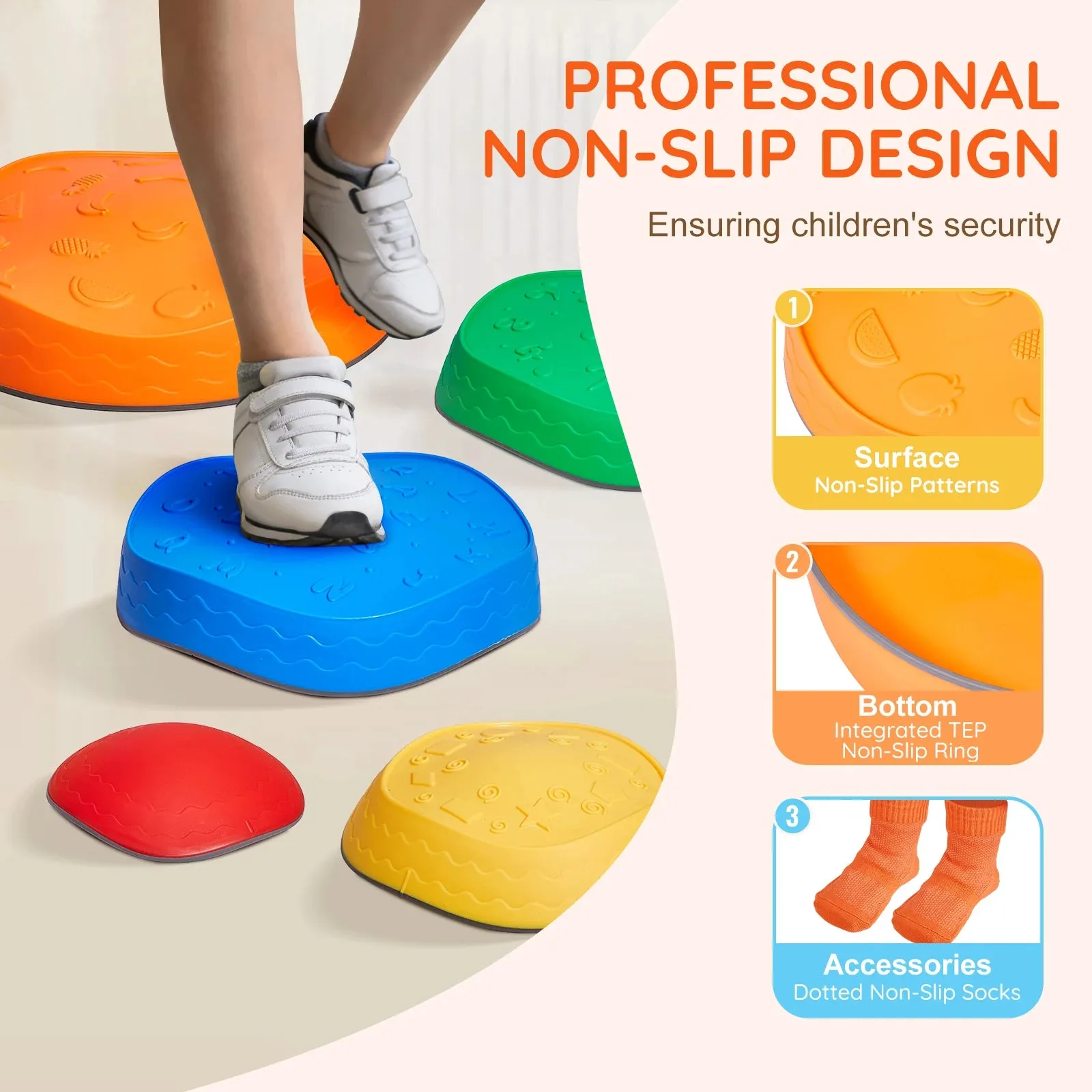 Balance Stepping Stones Sensory Training Toys For Kids