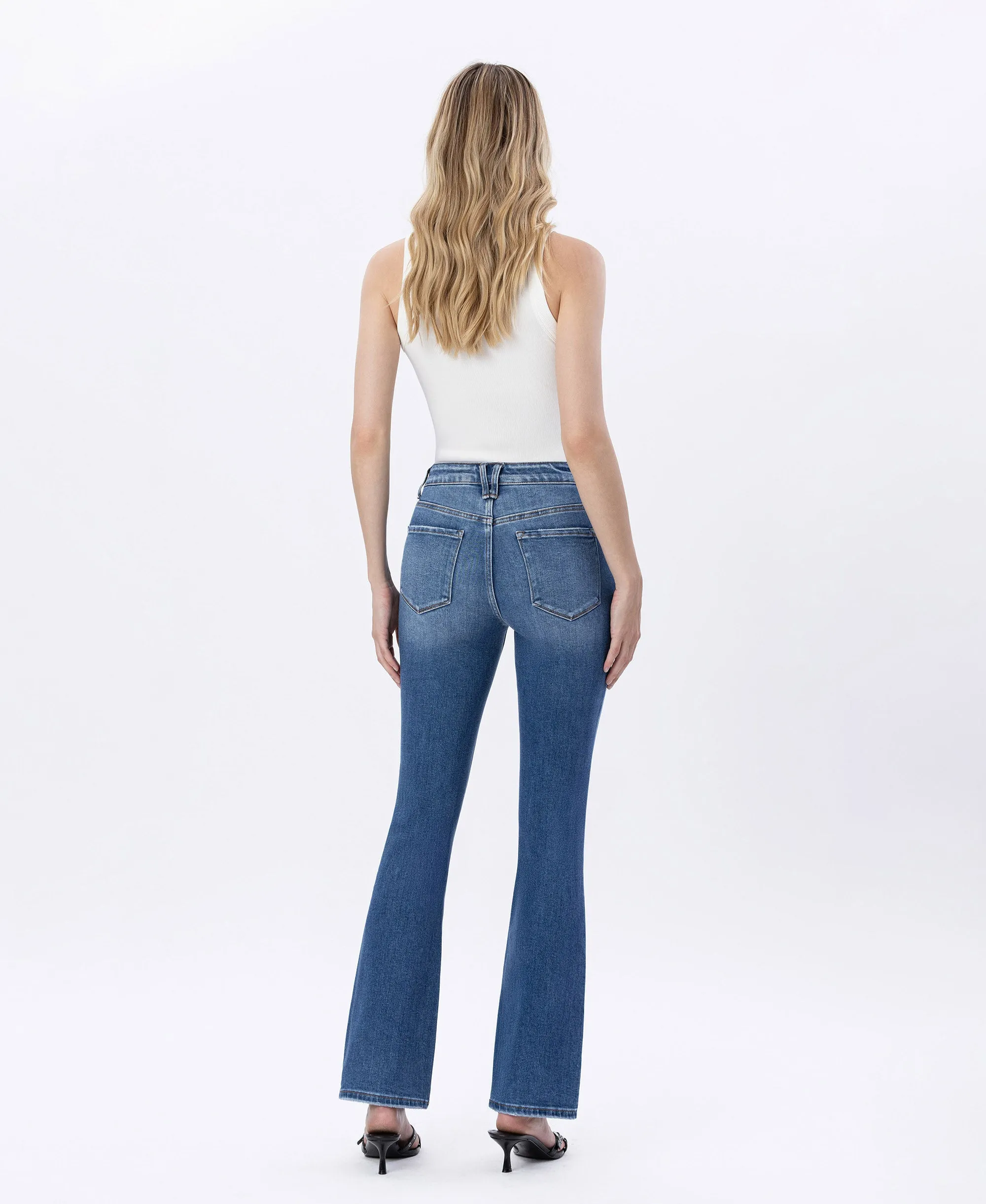 Bergenia - High Rise Bootcut Jeans