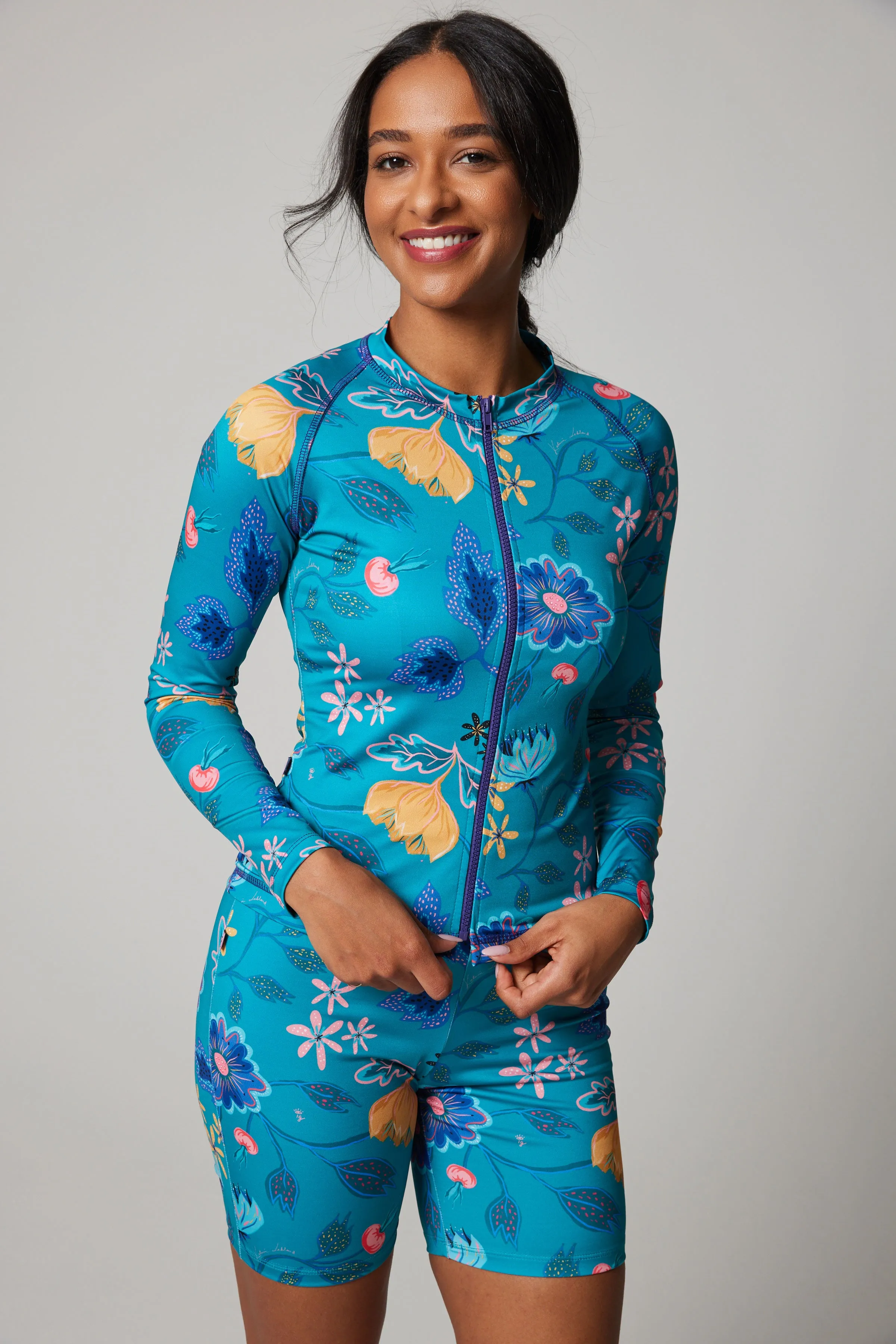 Bike Shorts - Rosehip Turquoise