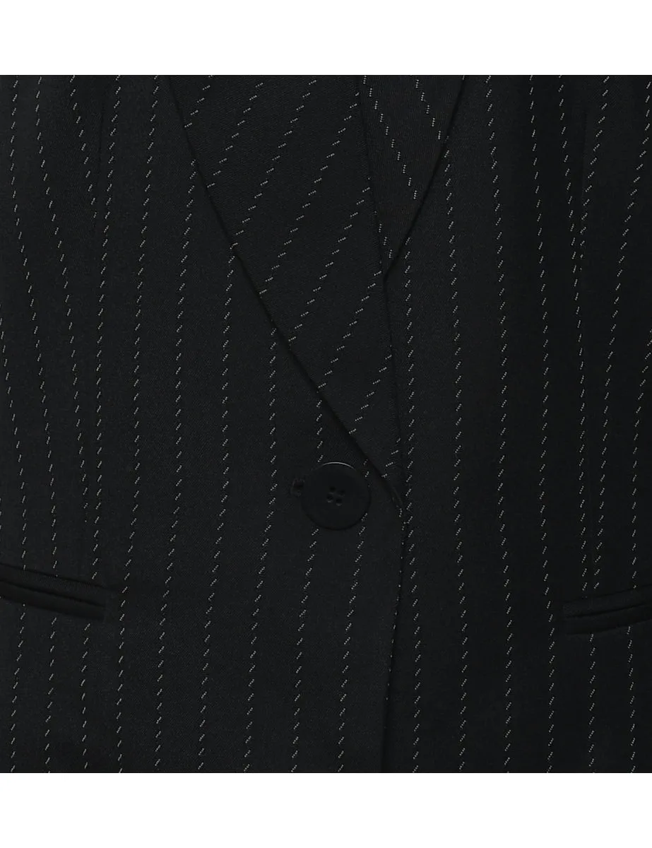 Black Striped Blazer - M