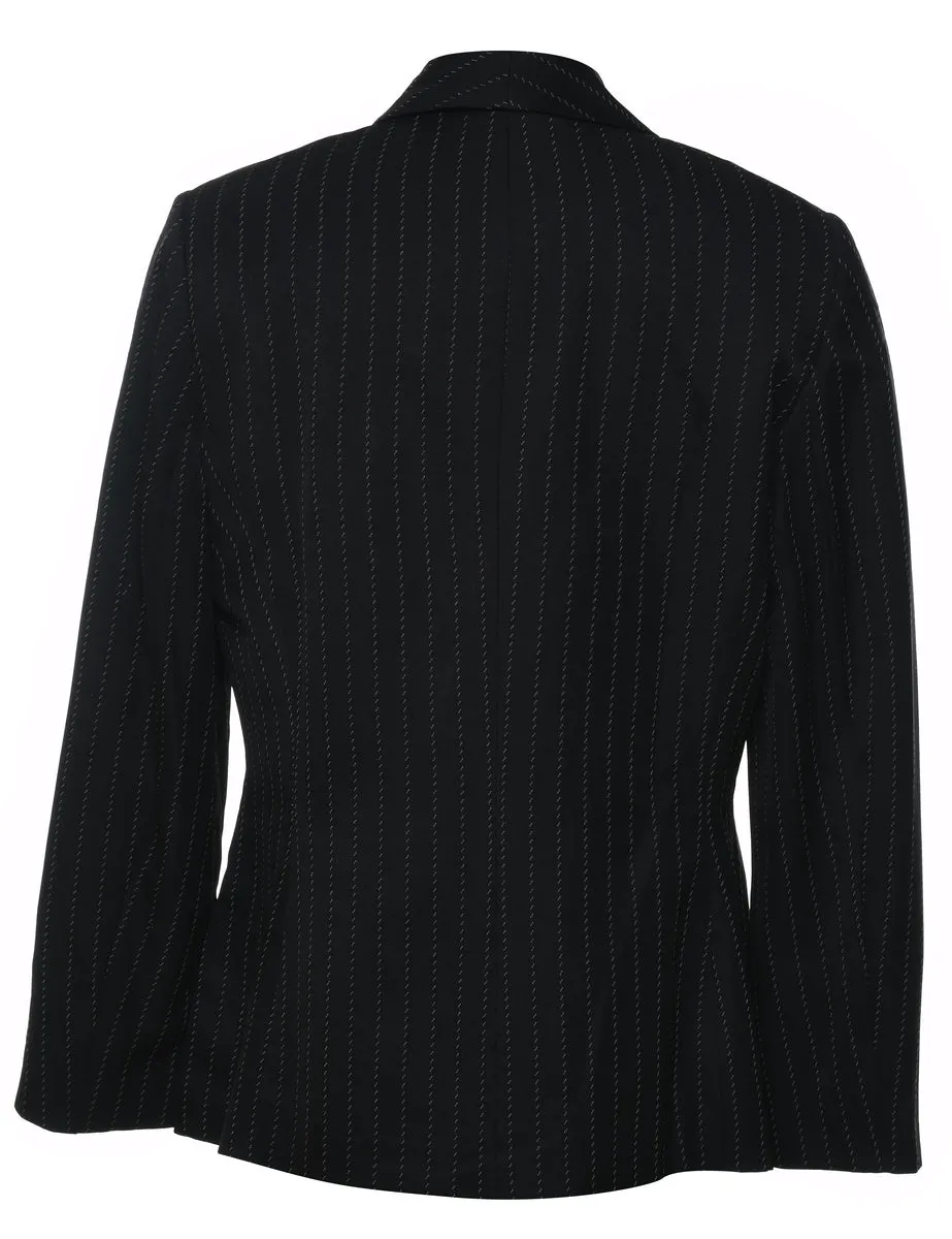 Black Striped Blazer - M