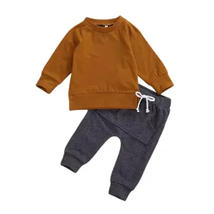 Brown Sweatshirt Baby Set