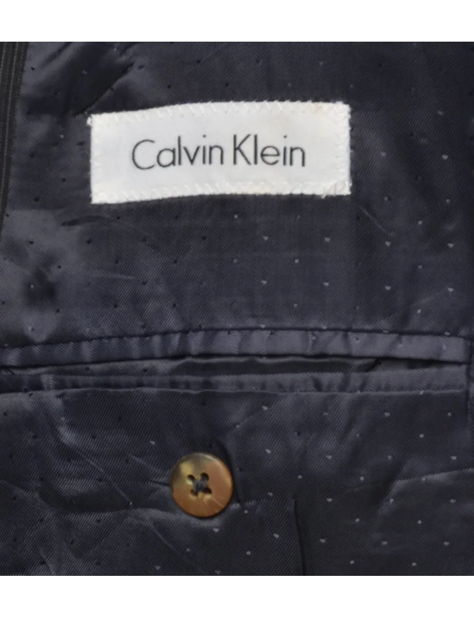 Calvin Klein Navy Striped Blazer - L