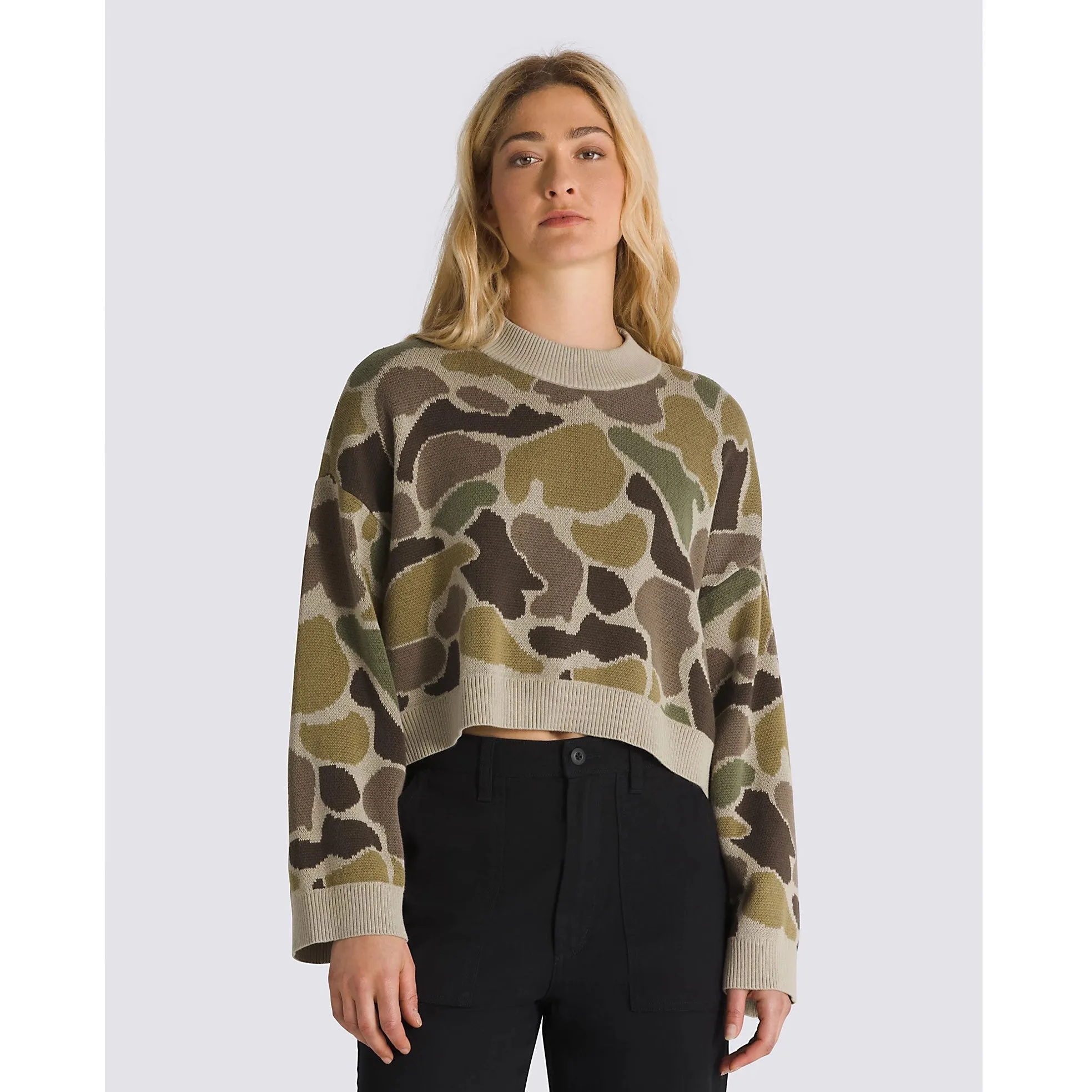 Cammile Camo Pullover Sweater