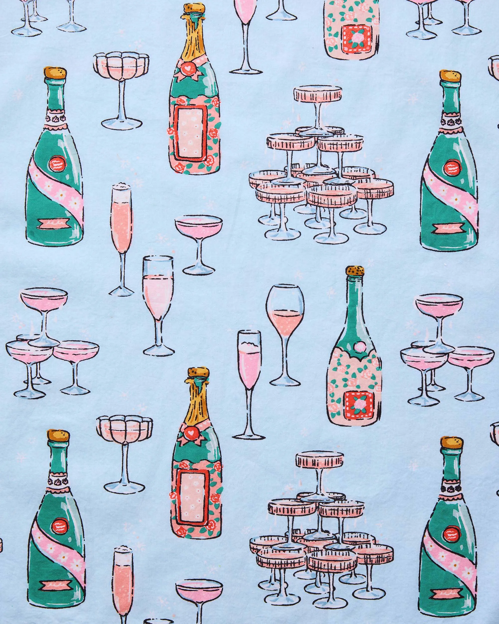 Champagne Tower - Getting Ready Robe - Soft Blue