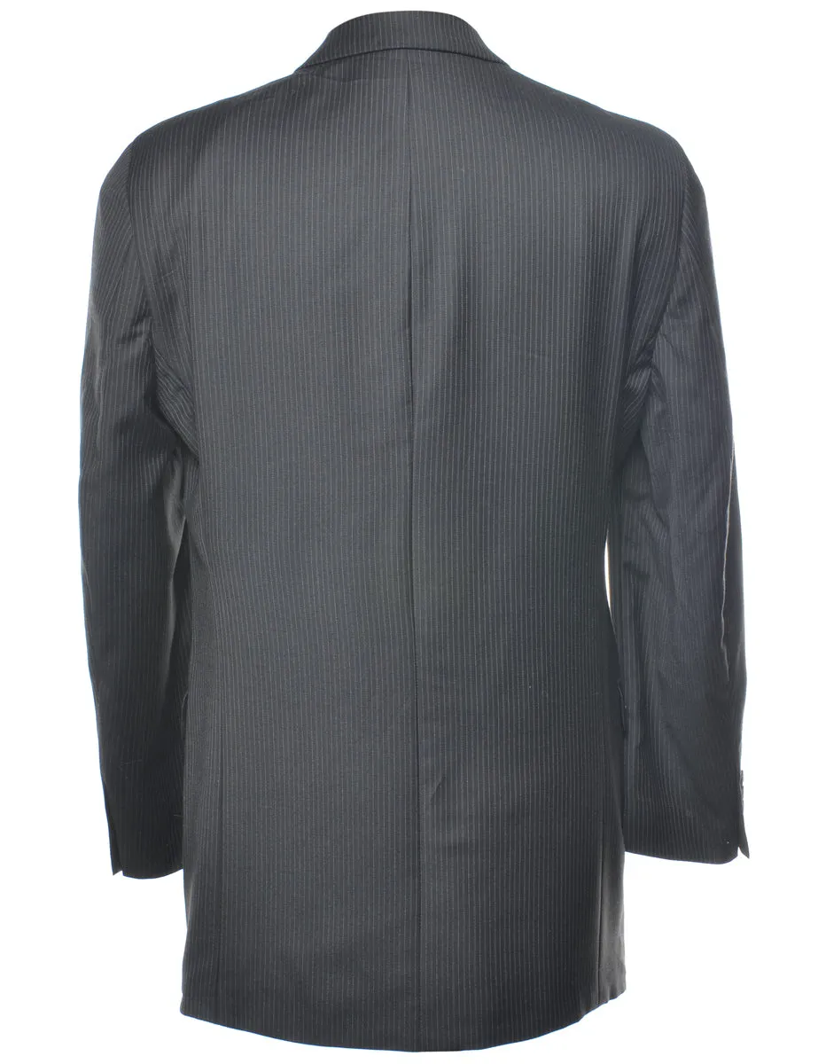 Chaps Pinstriped Black Blazer - M