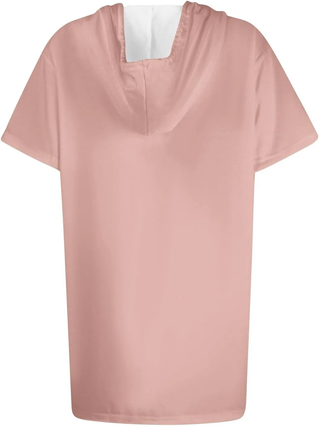 ChicCrate Women's Summer Oversized Hoodies Pullover Short Sleeve Solid Color Soft Loose Casual Shirt Tops with Pockets
