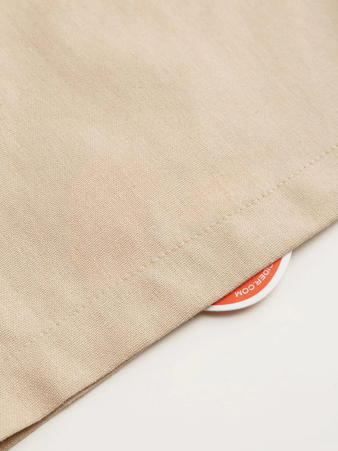CIDER Solid Linen Blend Belted Wide Leg Pants