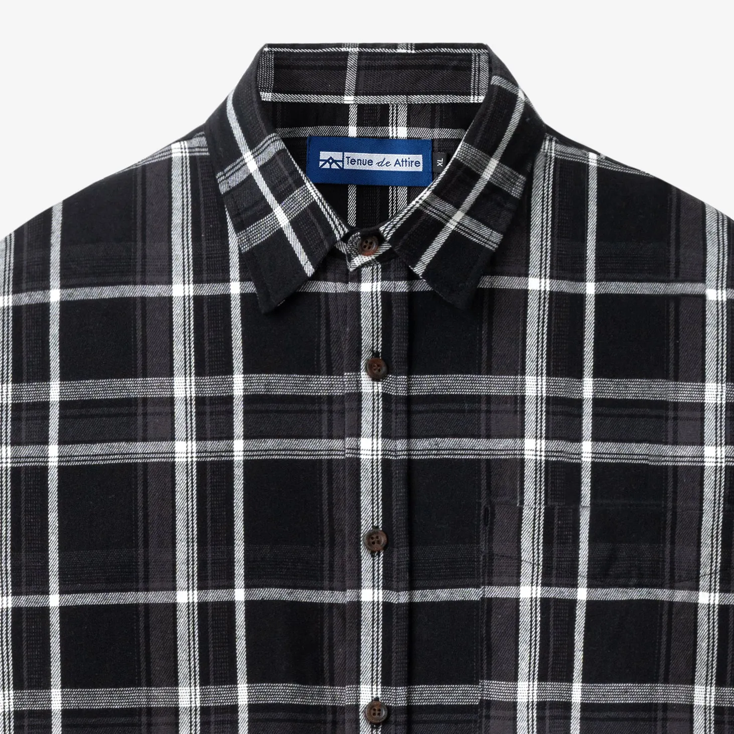 College Days Flannel Long Sleeve - Black Grey