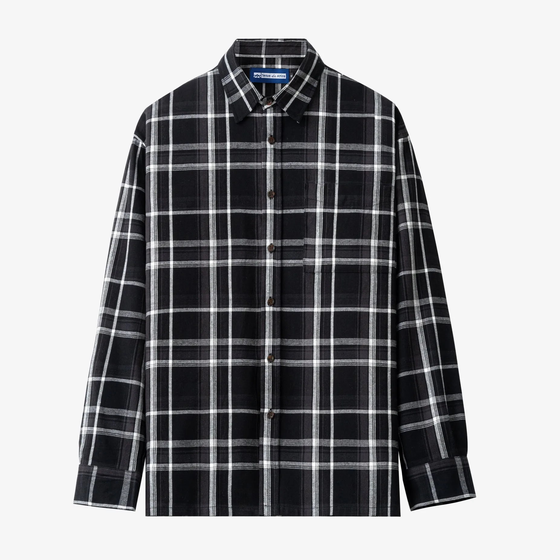 College Days Flannel Long Sleeve - Black Grey