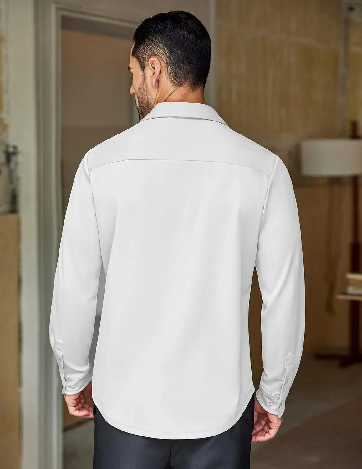COOFANDY Mens Long Sleeve Casual Button Down Shirt Wrinkle Free Untucked Dress Shirts