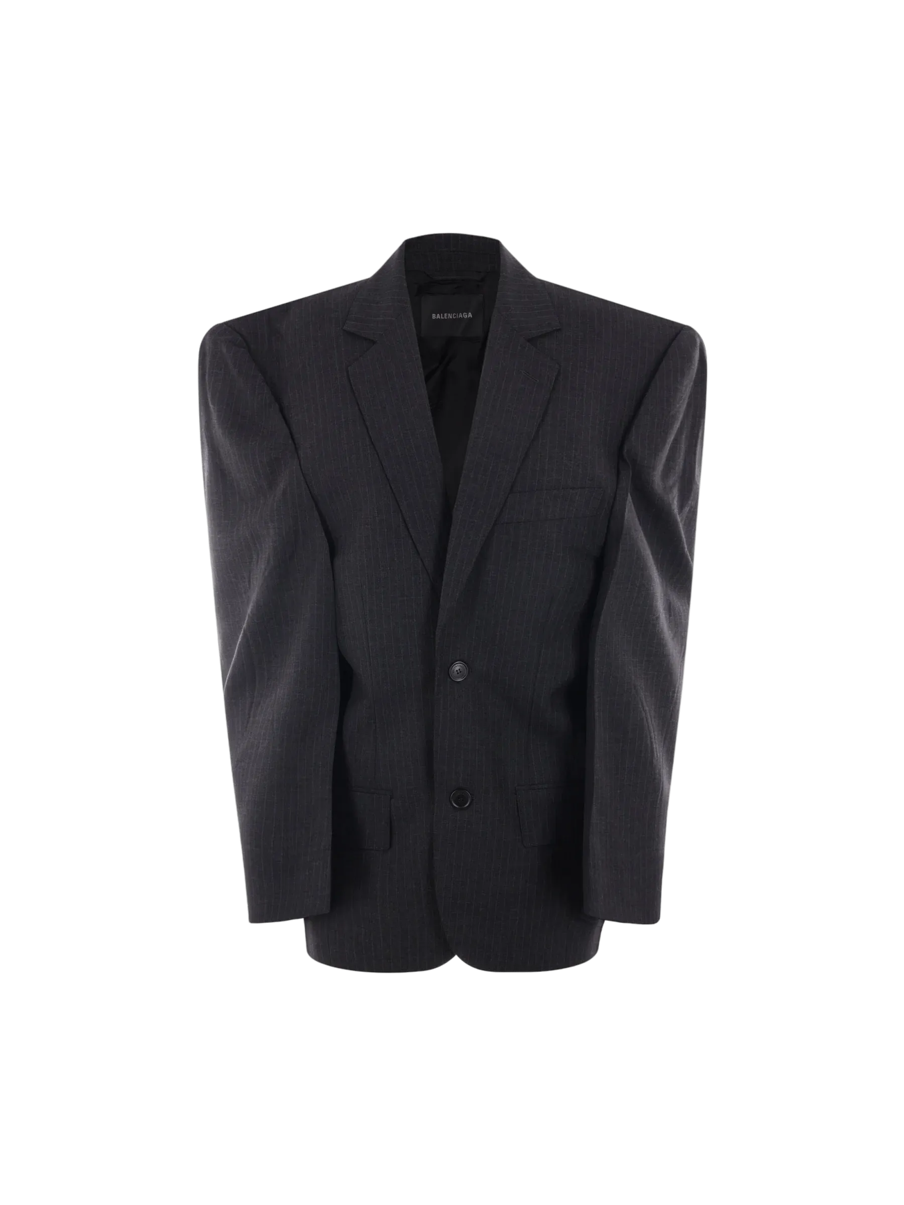 Cut Away Boxy Wool Jacket
