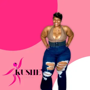 Denver - plus size distressed denim jeans