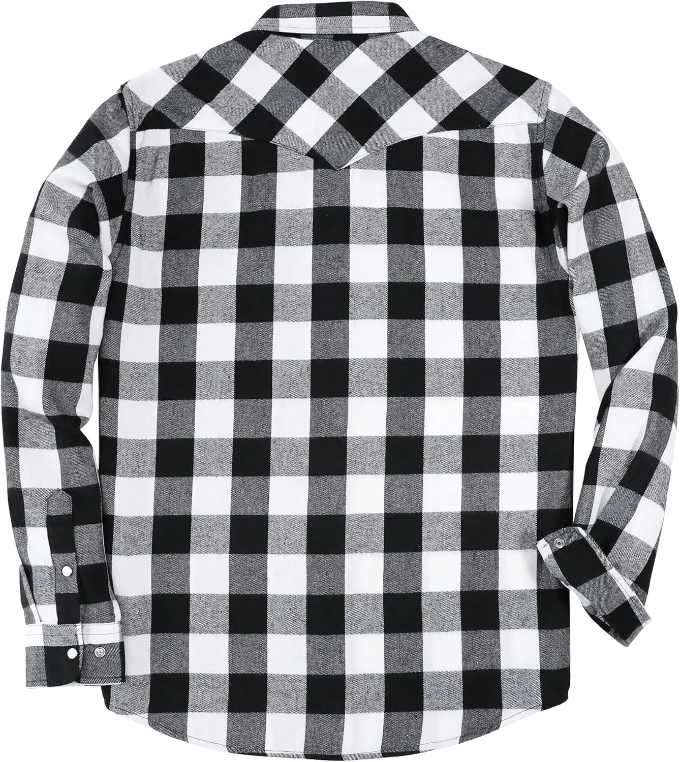 Dubinik Flannel Shirt for Men Western Cowboy Pearl Snap Shirts for Men Long Sleeve Vintage Buttons Down Plaid Shirt