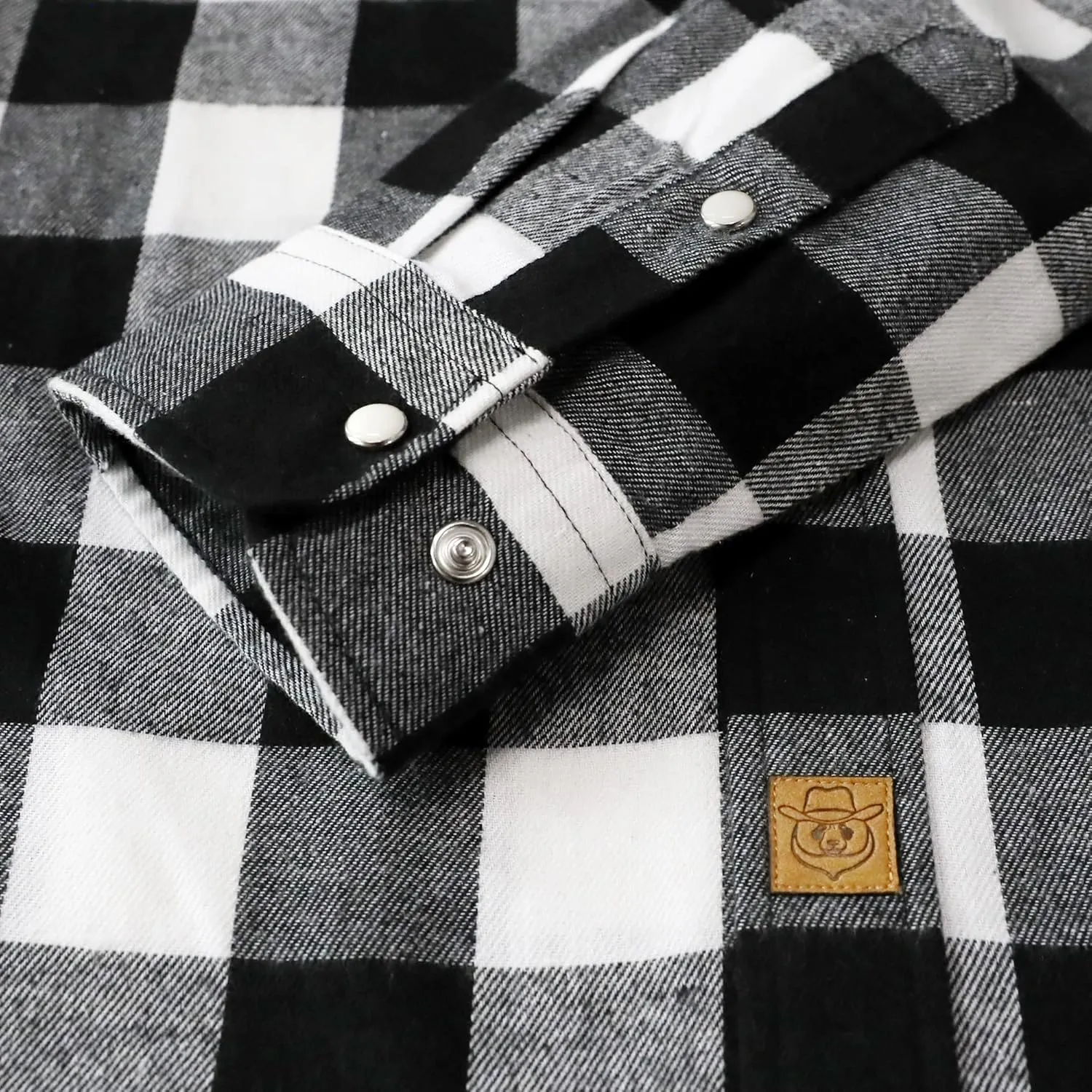 Dubinik Flannel Shirt for Men Western Cowboy Pearl Snap Shirts for Men Long Sleeve Vintage Buttons Down Plaid Shirt
