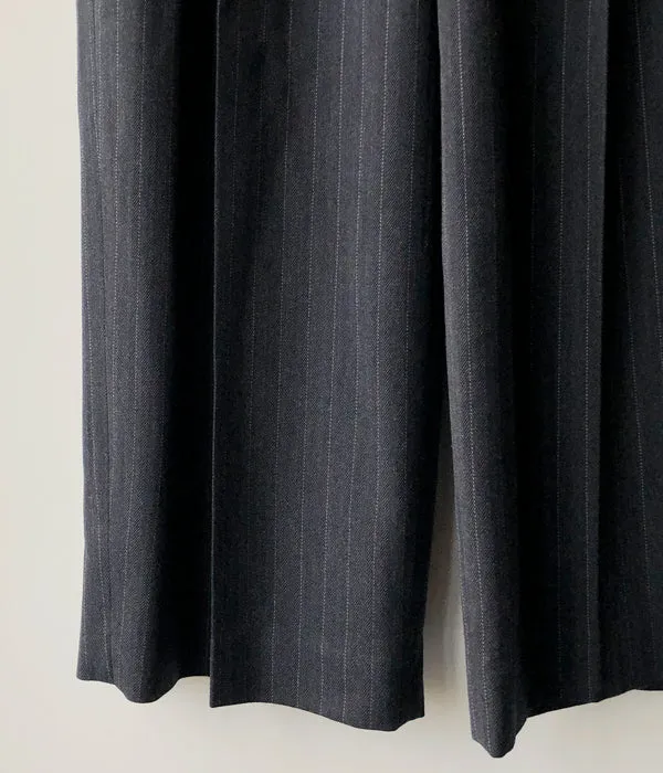 FUMIKA_UCHIDA/Thick 2Types Pinstriped/WIDE SLACKS(THIN stripes/WHT line)