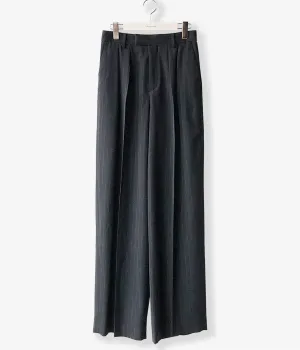 FUMIKA_UCHIDA/Thick 2Types Pinstriped/WIDE SLACKS(THIN stripes/WHT line)