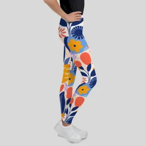 Girls Abstract Garden Leggings (7-18 Years)
