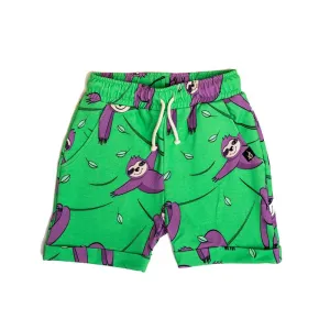 Green Sloth Shorts - 1 Left Size 2-4 years