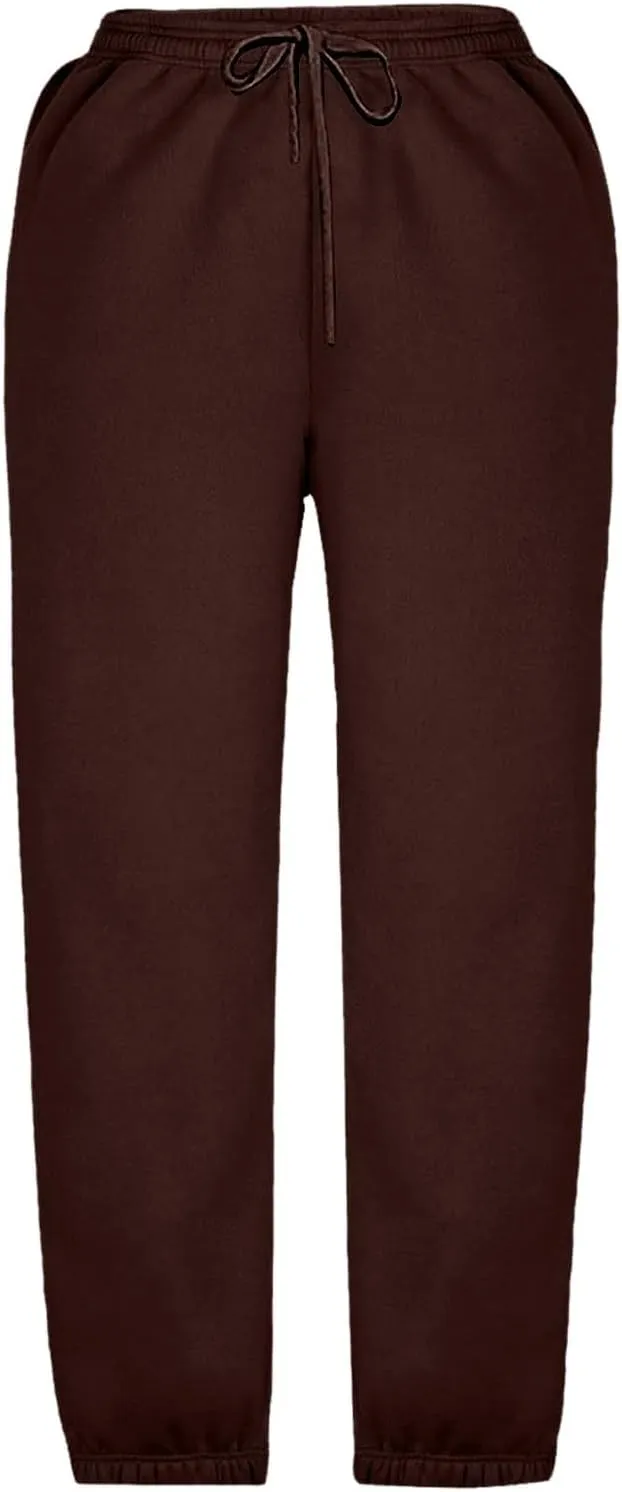 Kids Girls High Waisted Sweatpants Active Joggers Casual Loose Solid Trousers Baggy Sweat Pants with Pockets Clothes