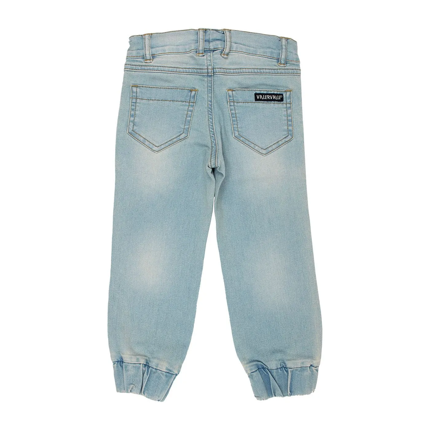 Light Wash Stretch Denim Relaxed Jeans