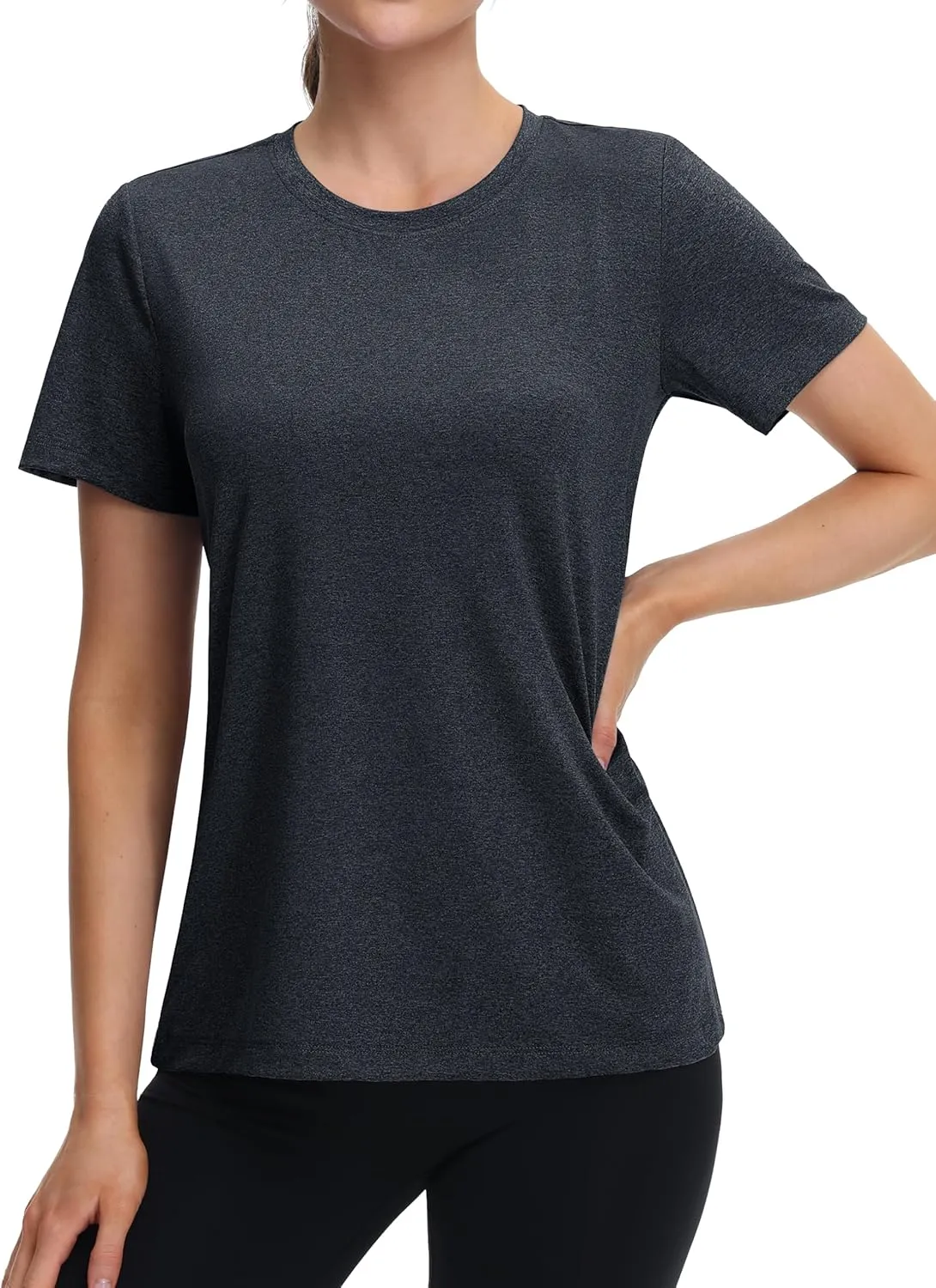 MAGCOMSEN Women's Tops Short Sleeve Workout Shirts UPF 50  Quick Dry Athletic Running Swim Rash Guard