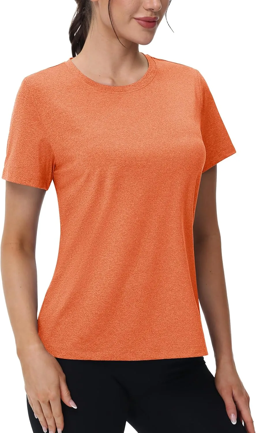 MAGCOMSEN Women's Tops Short Sleeve Workout Shirts UPF 50  Quick Dry Athletic Running Swim Rash Guard