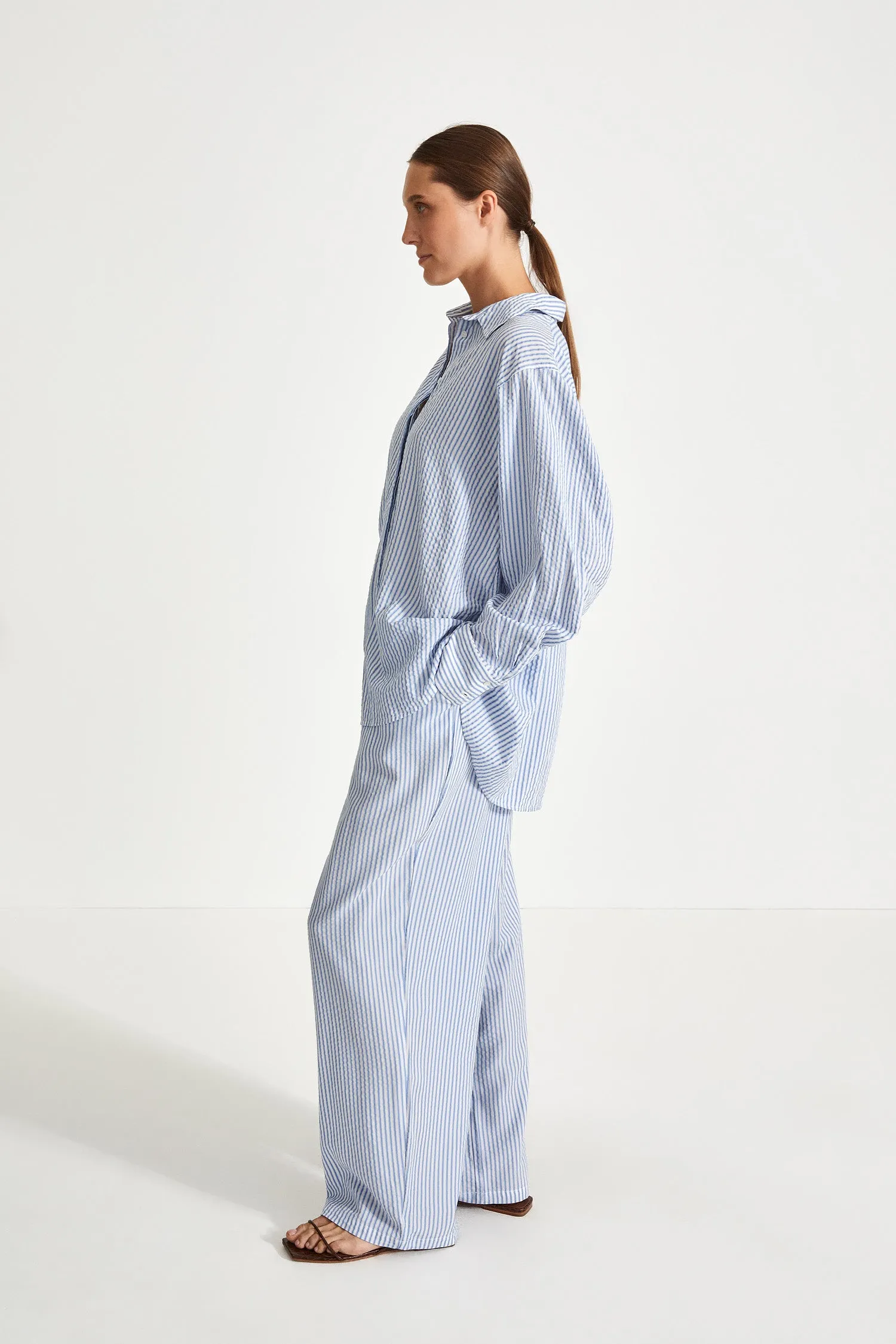 MARIA TROUSER - BLUE STRIPE