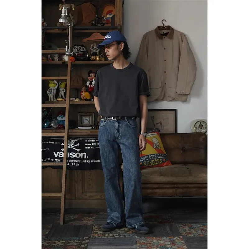 Men's Bootcut Jeans Selvedge Denim Slight Flare Pants