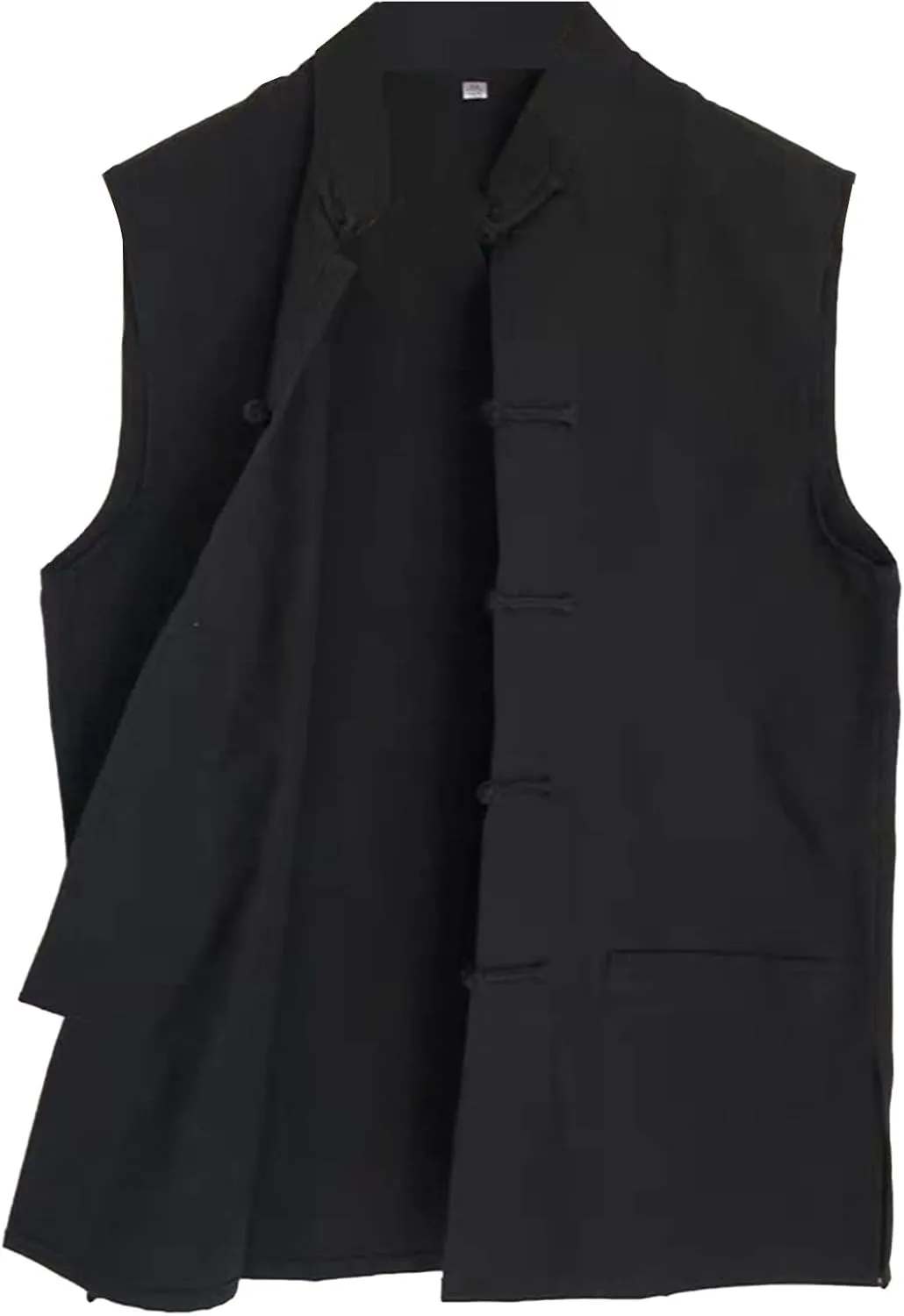 Mens Chinese Waistcoat Sleeveless Vest Jacket Vintage Kung Fu Shirt Uniform Tang Casual Suit Jacket Shirts