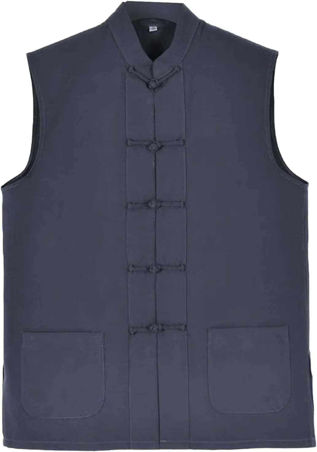 Mens Chinese Waistcoat Sleeveless Vest Jacket Vintage Kung Fu Shirt Uniform Tang Casual Suit Jacket Shirts