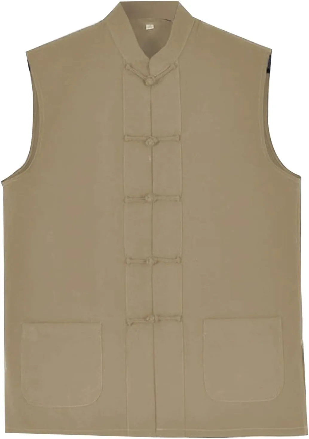 Mens Chinese Waistcoat Sleeveless Vest Jacket Vintage Kung Fu Shirt Uniform Tang Casual Suit Jacket Shirts