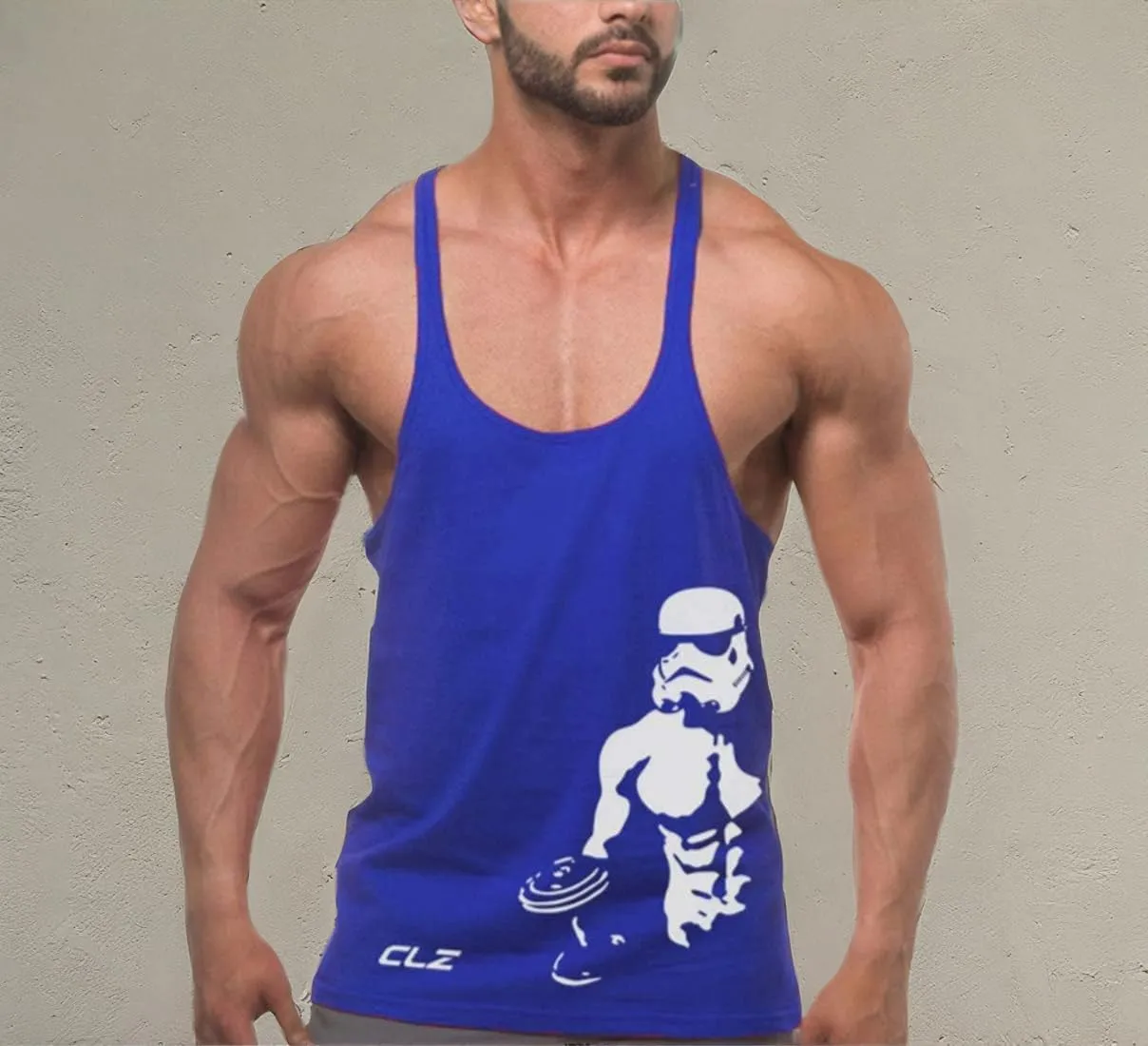 Men's Gym Stringer Tank Tops Y-Back Workout Muscle Tee Sleeveless Fitness Bodybuilding T Shirts