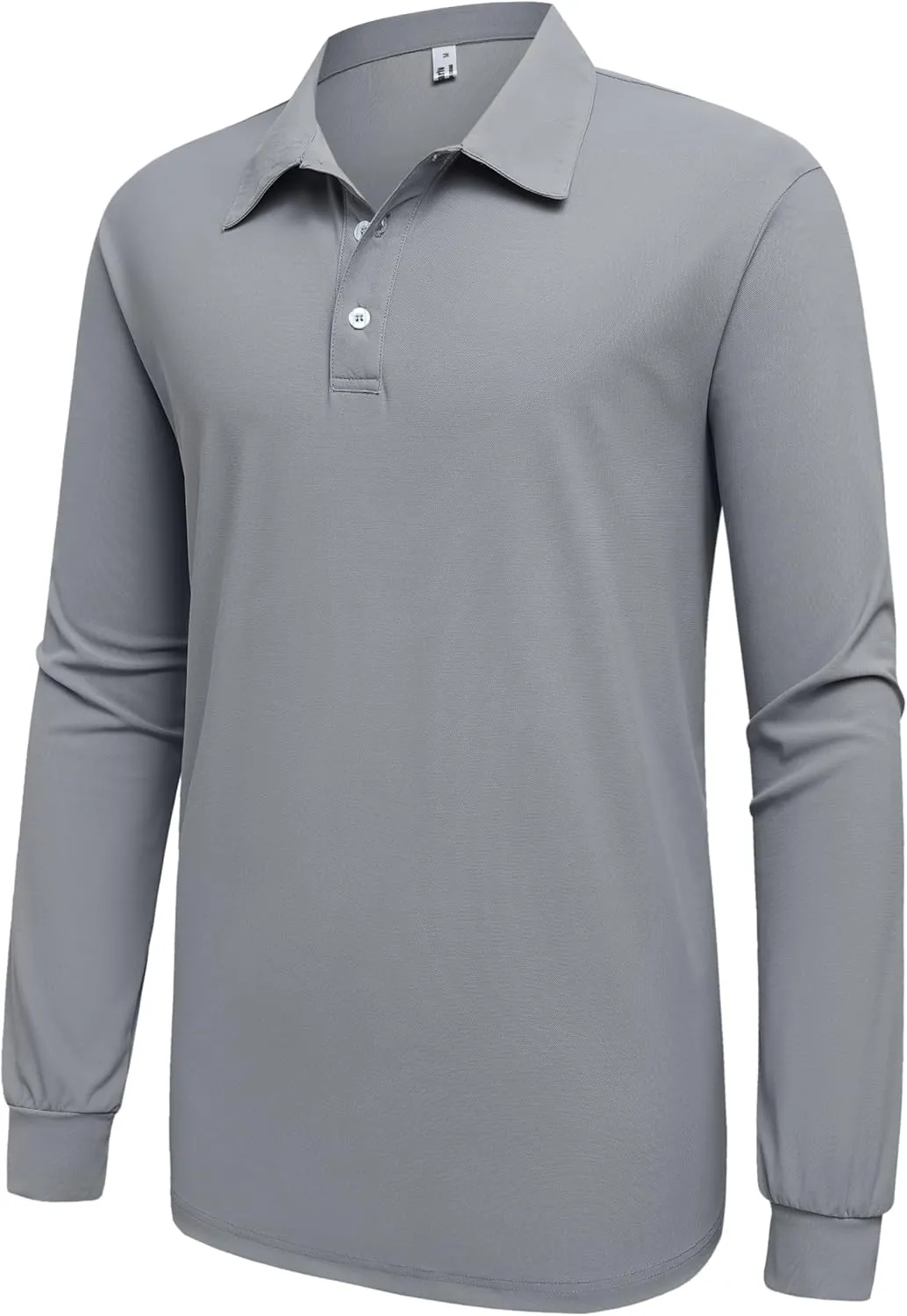 Mens Polo Shirt Long Sleeve Golf Collared Shirts Quicky Dry Moisture Wicking Performance Lightweight Soft Polo