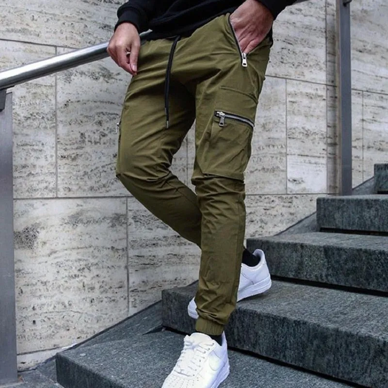 Men's Practical Cargo Pants with Zippered Pockets | Perfect for All Seasons