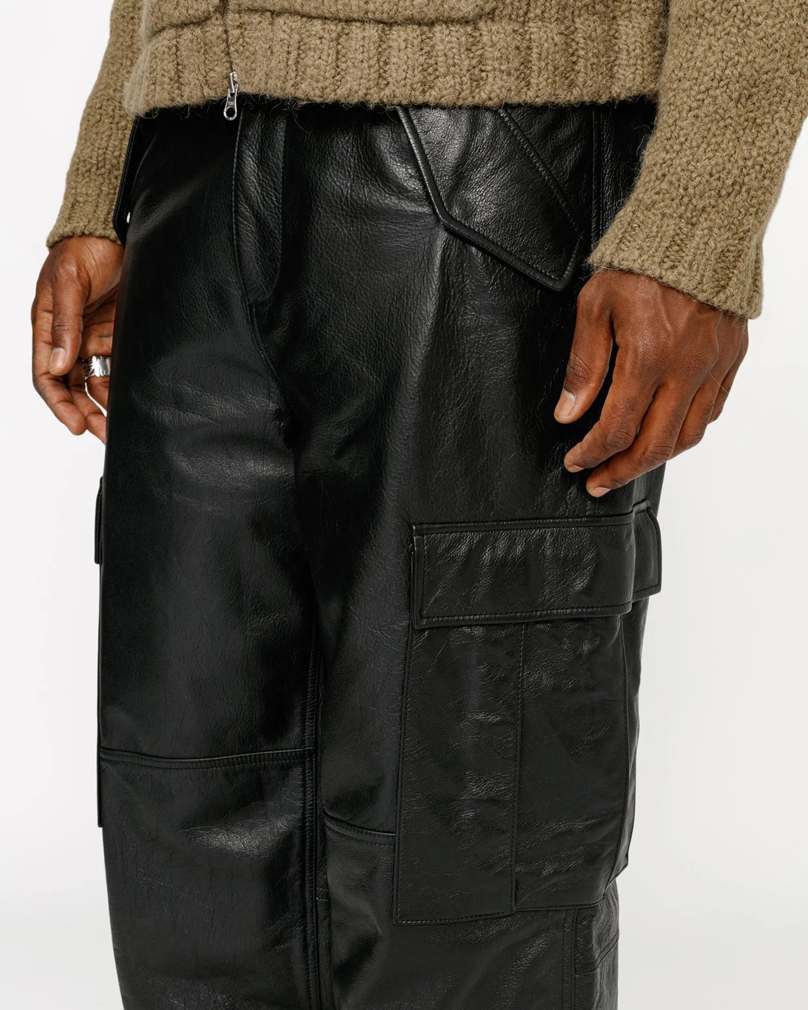 MILITARY CARGO PANT LEATHER
