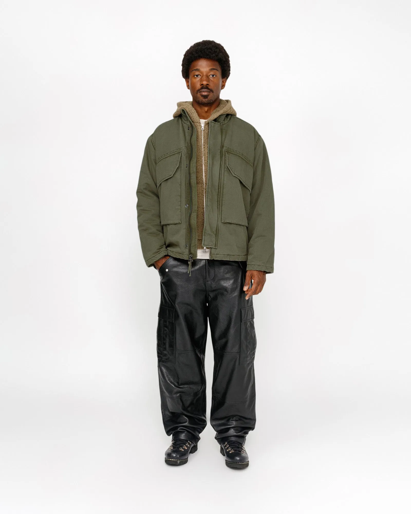 MILITARY CARGO PANT LEATHER