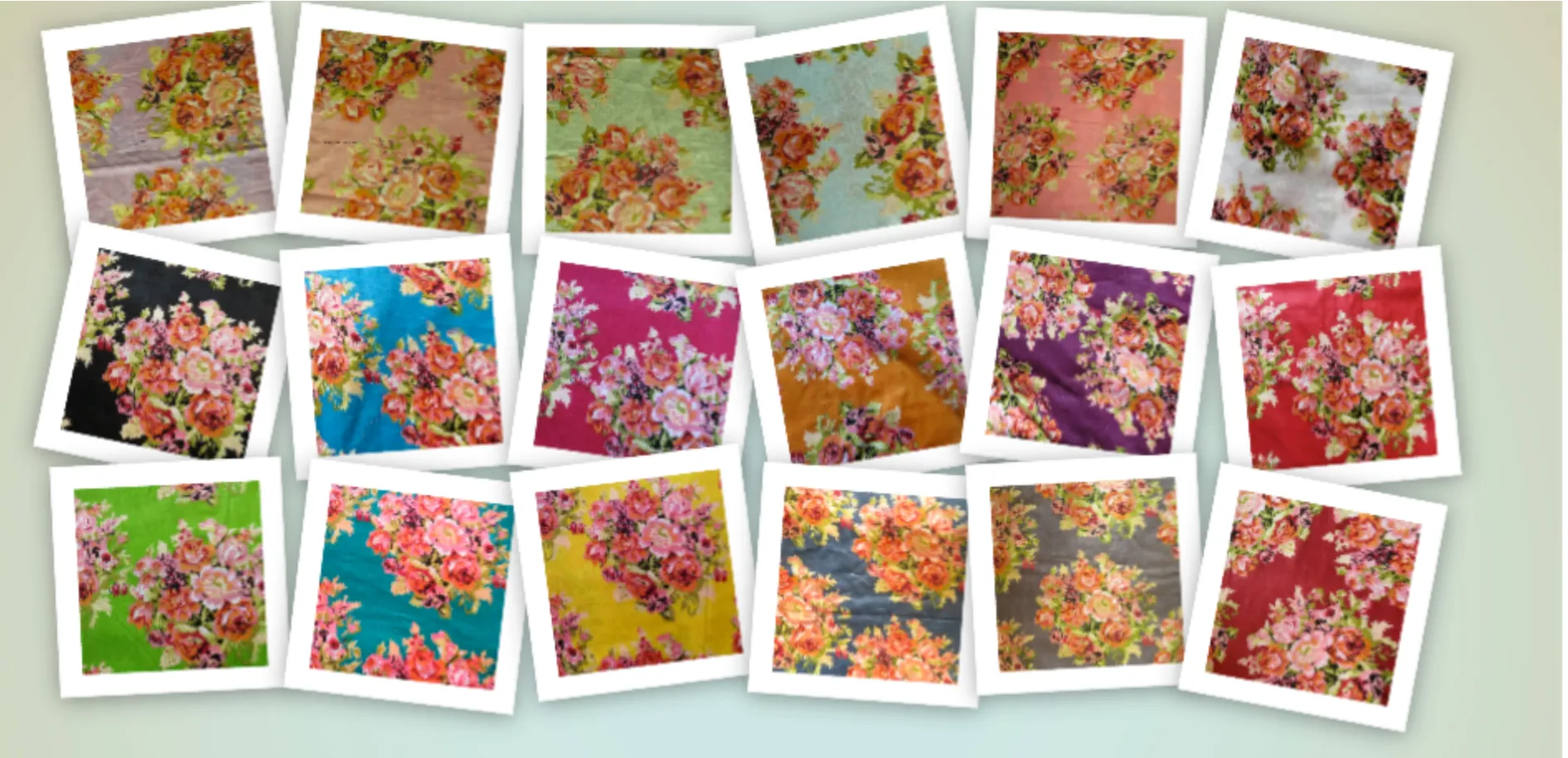 Mismatched Floral Posy Patterned Bridesmaids Robes in Dusty Tones