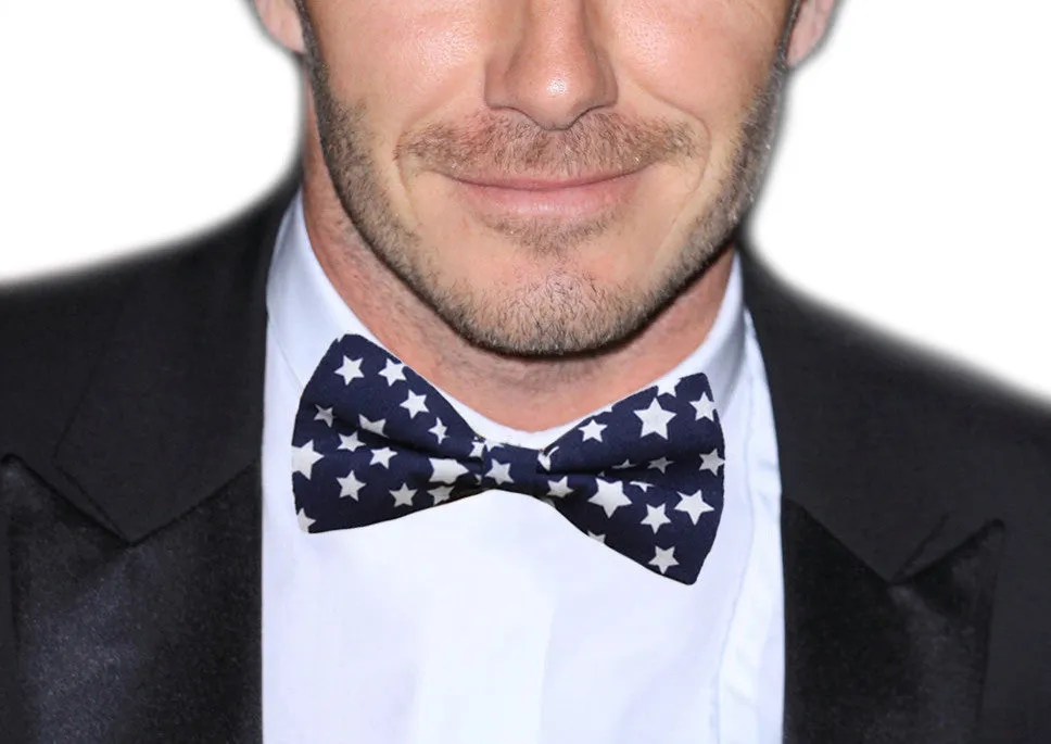 Old Glory Blue / White Stars Chambray Bow Tie - [2017 Spring]