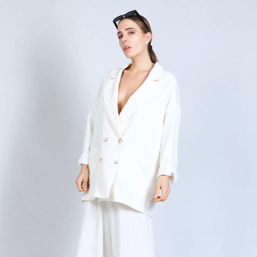 Pinstriped oversized blazer wholesale