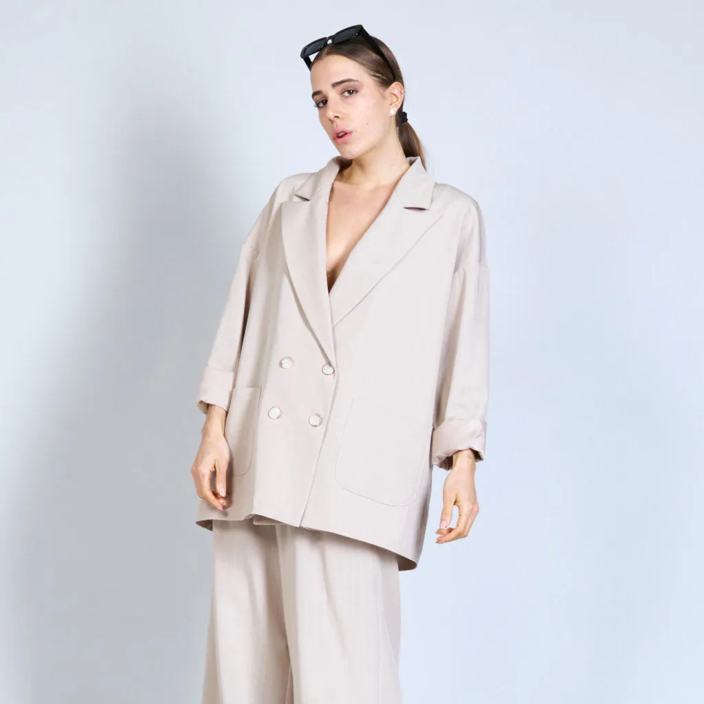 Pinstriped oversized blazer wholesale