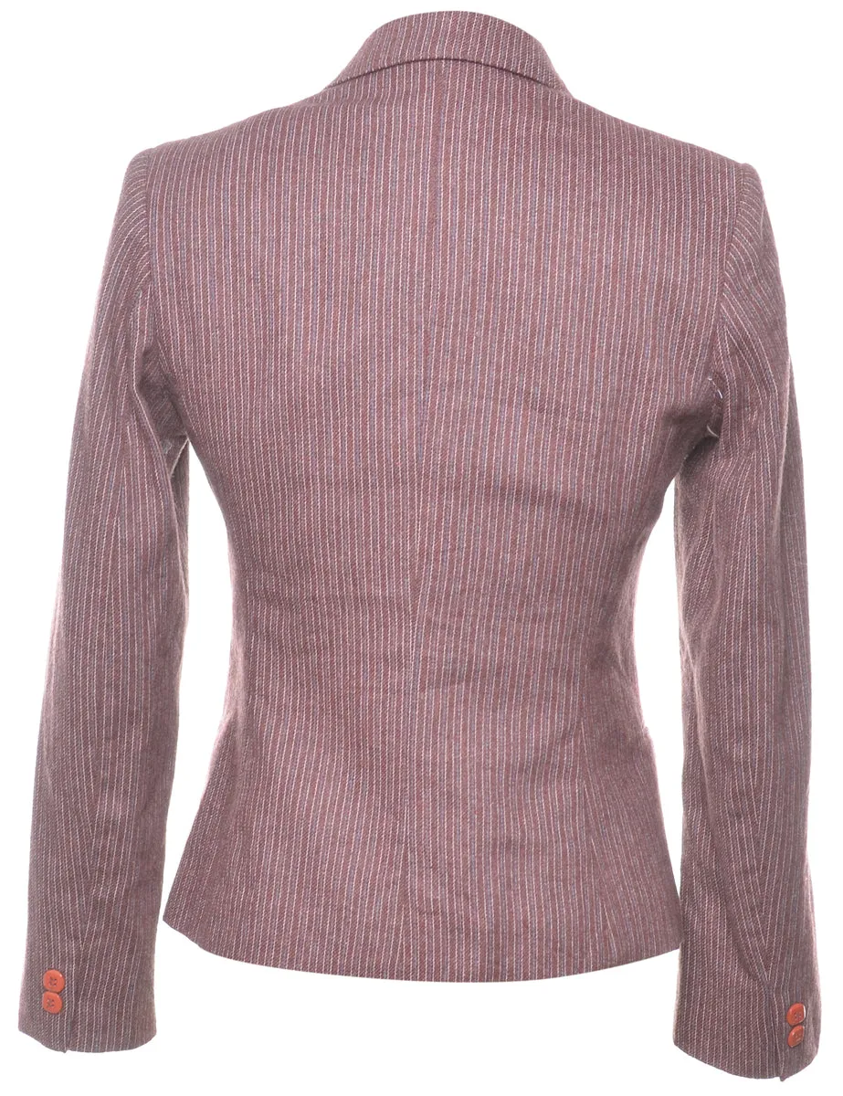 Pinstriped Plum Blazer - S